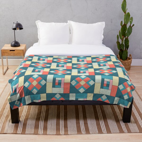 Item preview, Diseño de cuadrados geométricos multicolores designed and sold by shadowbright.