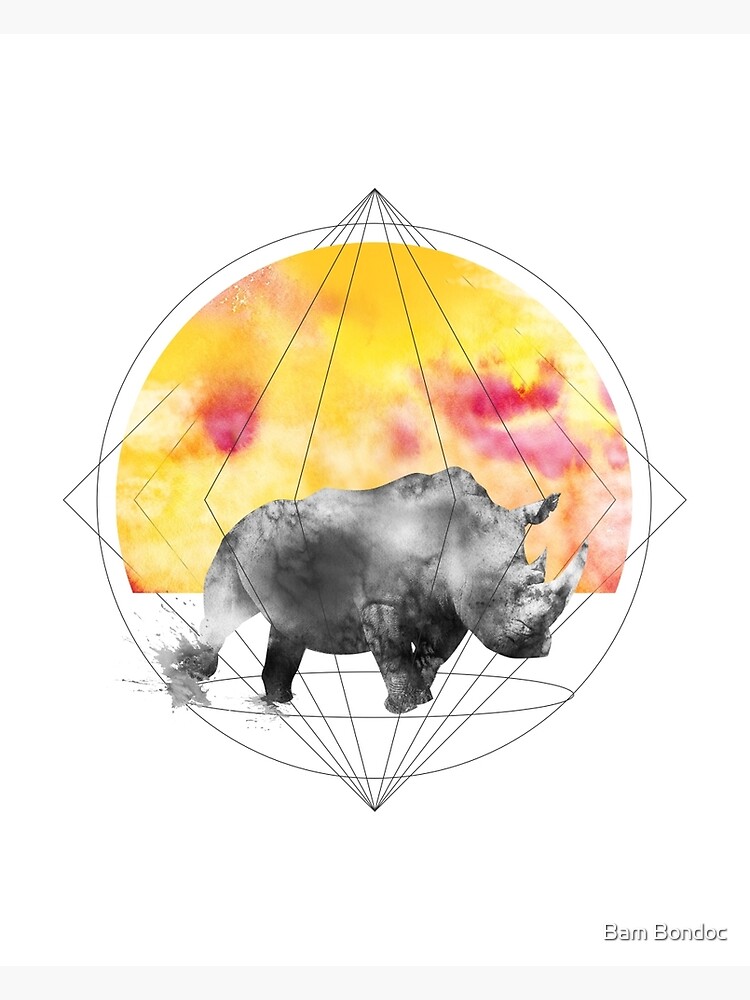 sunset rhino by bambondocdesign