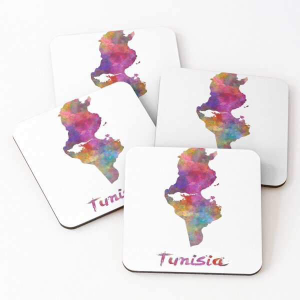 Item preview,  Tunisia watercolor map designed and sold by paulrommer.