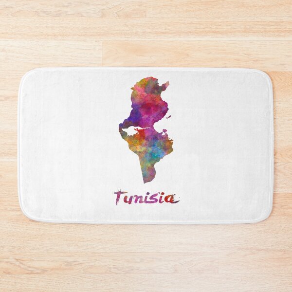Item preview,  Tunisia watercolor map designed and sold by paulrommer.