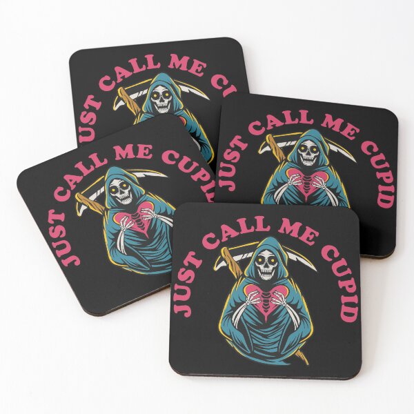 Item preview, Just Call Me Cupid - Grim Reper Ripping Heart - Pink designed and sold by NoMatterLab.