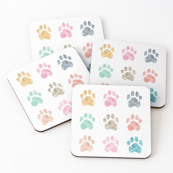 Item preview, Pastel Watercolor Paw prints; Sticker pack designed and sold by MamSelle.