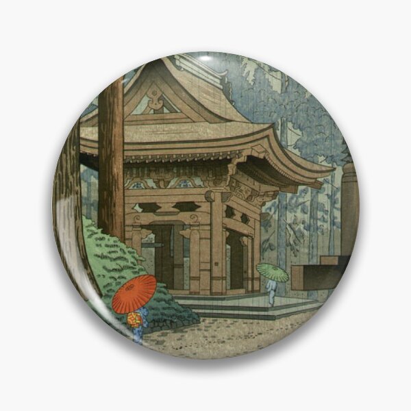 Item preview, Rain at Enryakuji Temple Asano Takeji Shin Hanga  designed and sold by RBEnt.
