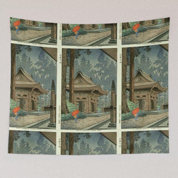 Item preview, Rain at Enryakuji Temple Asano Takeji Shin Hanga  designed and sold by RBEnt.