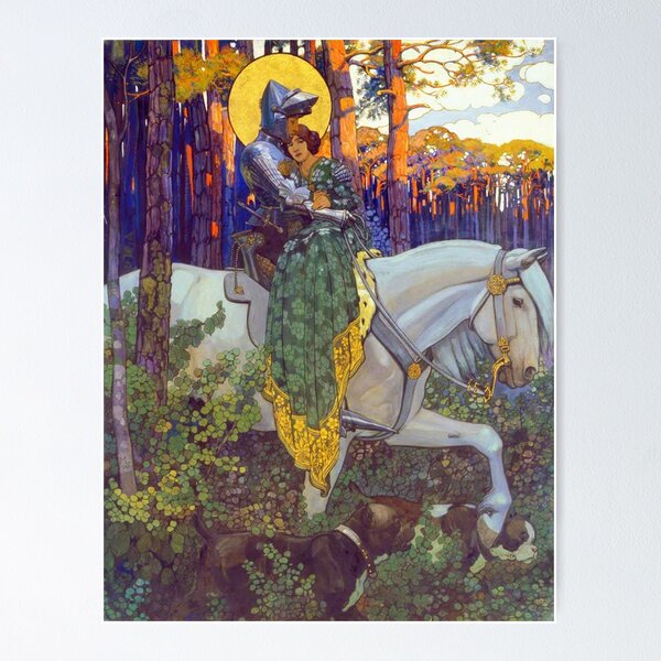 Item preview, The Legend of Saint George_The Rescue by Maximilian Liebenwein. 1903 designed and sold by likiska.