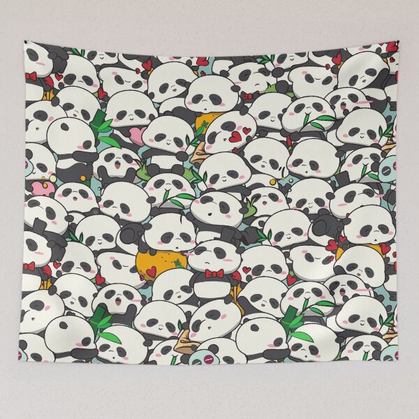 Item preview, Cute baby Pandas Pattern designed and sold by tridentfoundry.