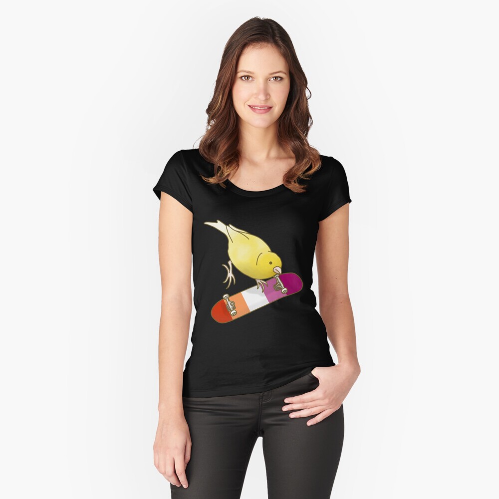 Item preview, Fitted Scoop T-Shirt designed and sold by AdoraBirdArt.