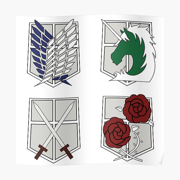 Scout Regiment Attack On Titan Posters | Redbubble