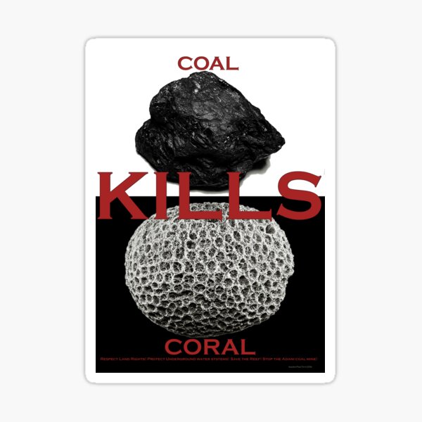 Coal Kills Coral Sticker