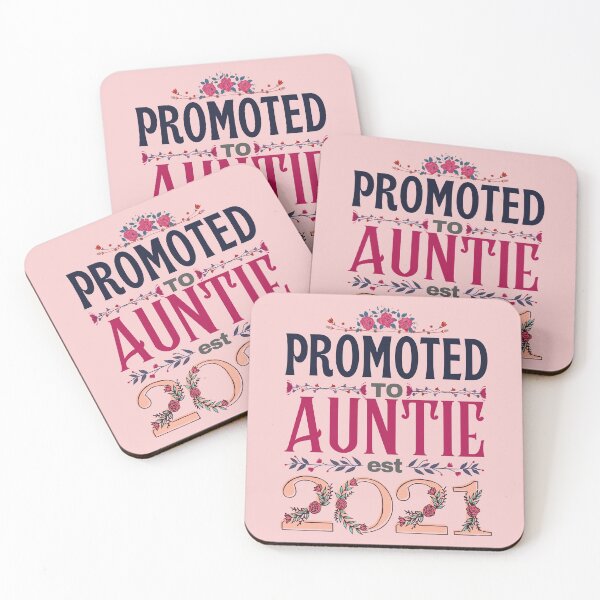 Item preview, Promoted to Auntie est 2021, Baby announcement designed and sold by springbloomb.