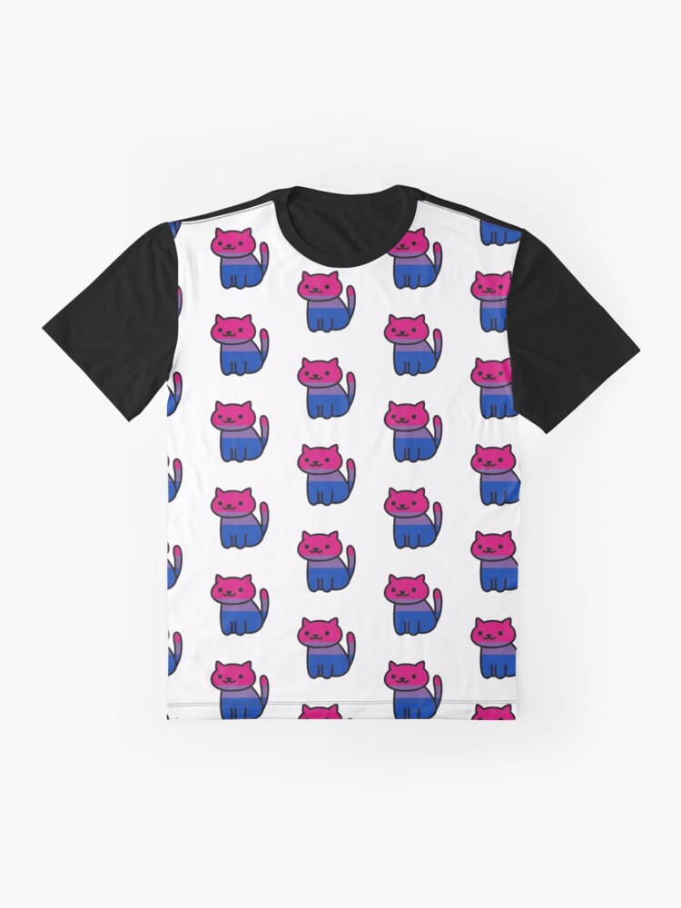 Alternate view of Neko Pride: Bisexual Graphic T-Shirt