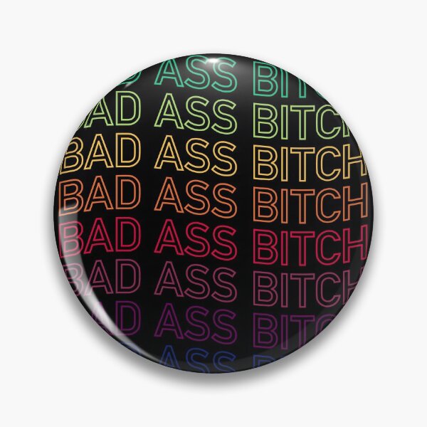 Item preview, Bad Ass Bitch Rainbow Typography designed and sold by ClickForMore.