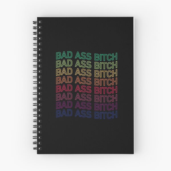 Item preview, Bad Ass Bitch Rainbow Typography designed and sold by ClickForMore.