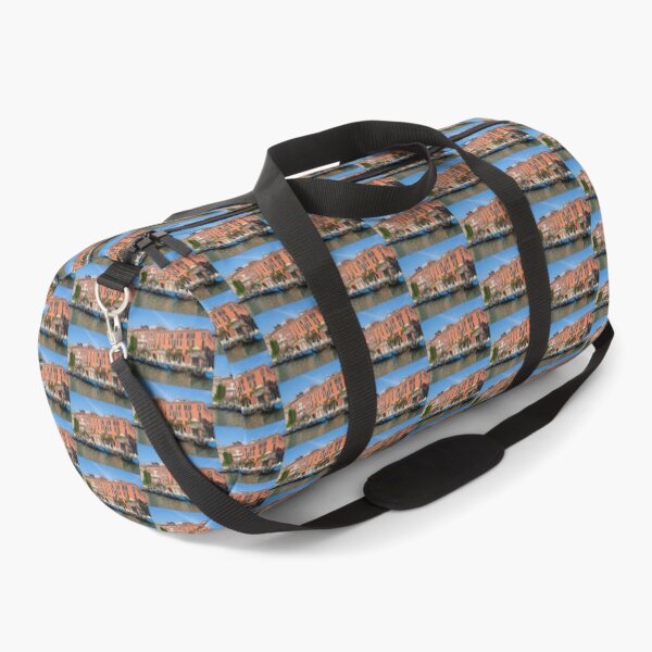 Item preview, Venetian Gondolas on the Grand Canal - Boldly Colored Palazzo Facades and Flowers on Riva del Carbon designed and sold by Georgia Mizuleva.