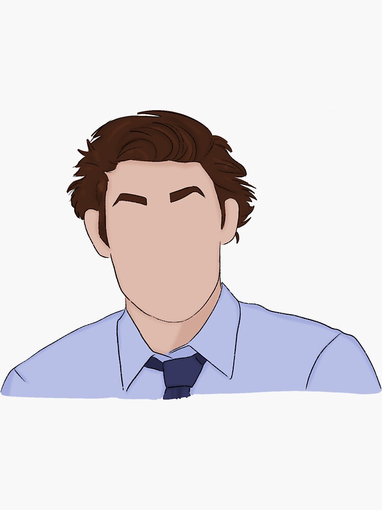 The Office Jim Halpert Graphic Sticker for Sale by E.K Spencer