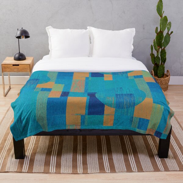 Item preview, Modern Retro Geometric Blue Orange Green designed and sold by jocelynsart.