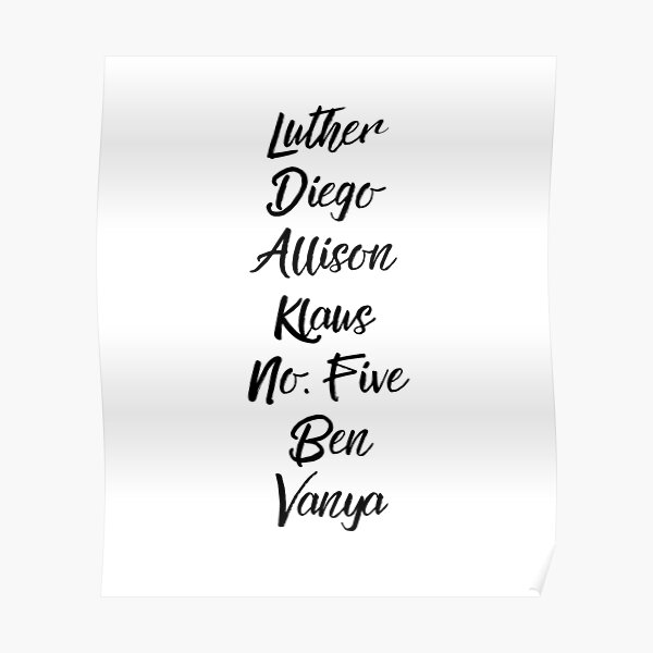 "Umbrella Names" Poster for Sale by MerchActually Redbubble