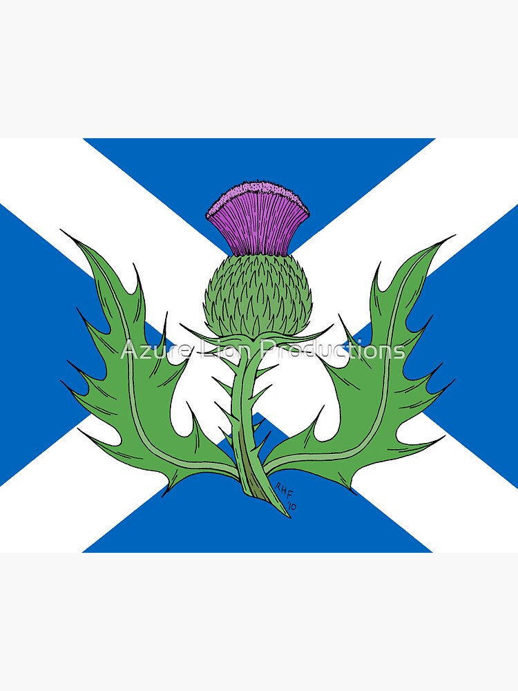"Scottish Thistle & Saltire" Sticker for Sale by RHFay Redbubble