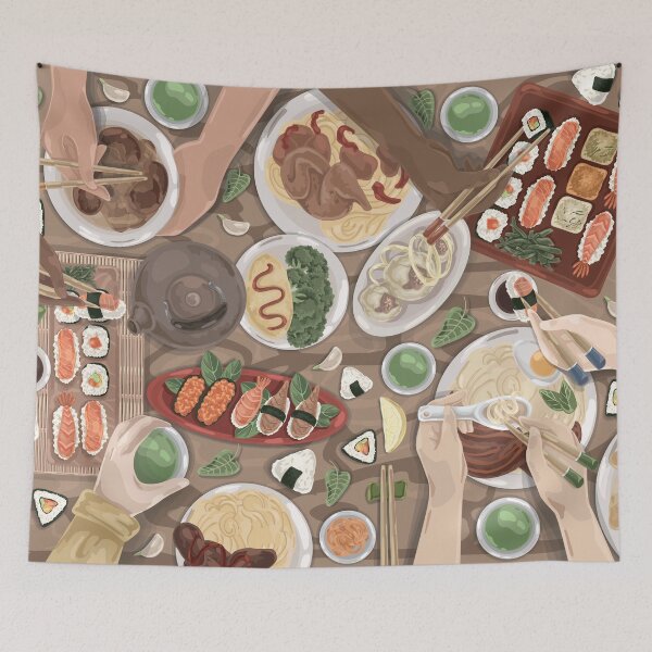 Item preview, Gathering of Family and Friends Over A Japanese Themed Food Feast designed and sold by Alicia Chee.