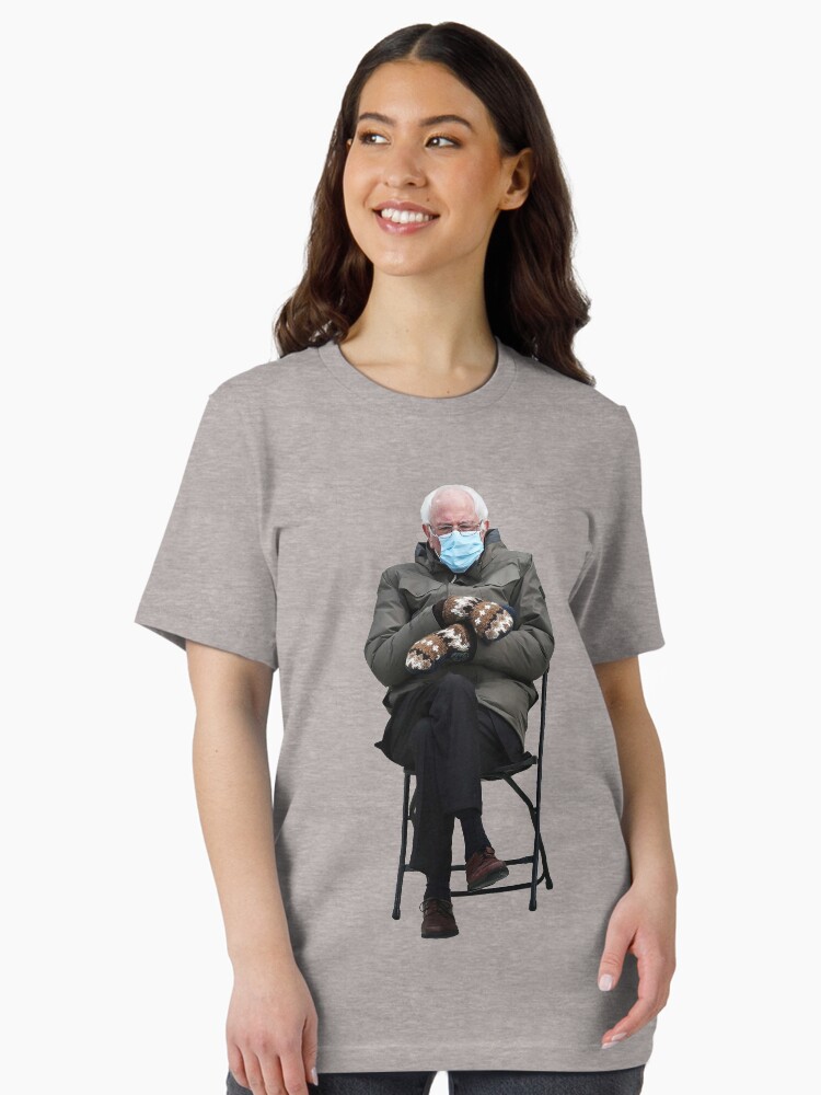 Bernie Sanders with Mittens and Foldable Chair\