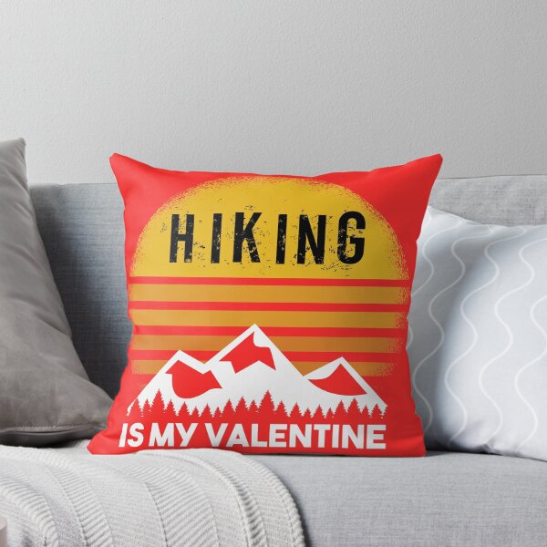 Item preview, Hiking Is My Valentine Vintage Retro Sunset Funny Mountain Love designed and sold by WhiteTears.
