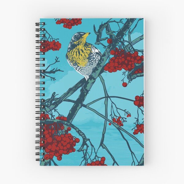 Item preview, Fieldfare sits on a branch of a rowan-tree designed and sold by JackJumpingsack.