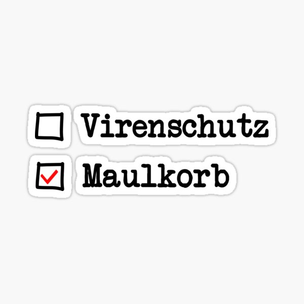 Maskenpflicht Virenschutz oder Maulkorb? Sticker