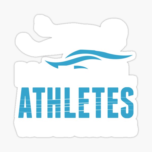 "Not All Athletes Wear Shoes Funny Swimmers" Sticker by Nailgun Redbubble
