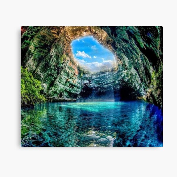 the melissani cave in greece Canvas Print