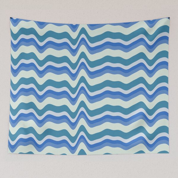 Item preview, Fluid art waves on a blue background designed and sold by Blacklinesw9.