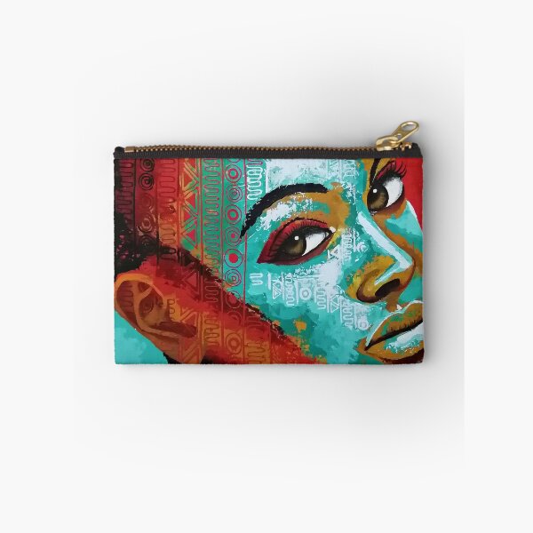 Item preview, Turquoise face tribal art designed and sold by khalaijimase.