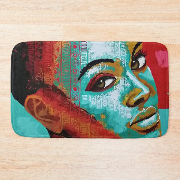 Item preview, Turquoise face tribal art designed and sold by khalaijimase.