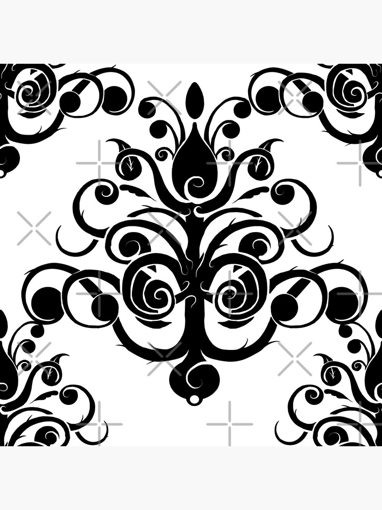 Poster for Sale avec l uvre Motif baroque noir design 495 de