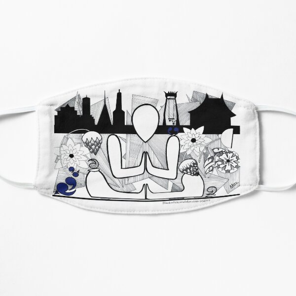 BlackWhiteandMax Beneath The Bangkok Sun Flat Mask