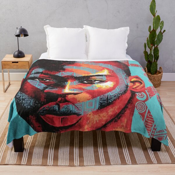 Item preview, Red male tribal portrait designed and sold by khalaijimase.