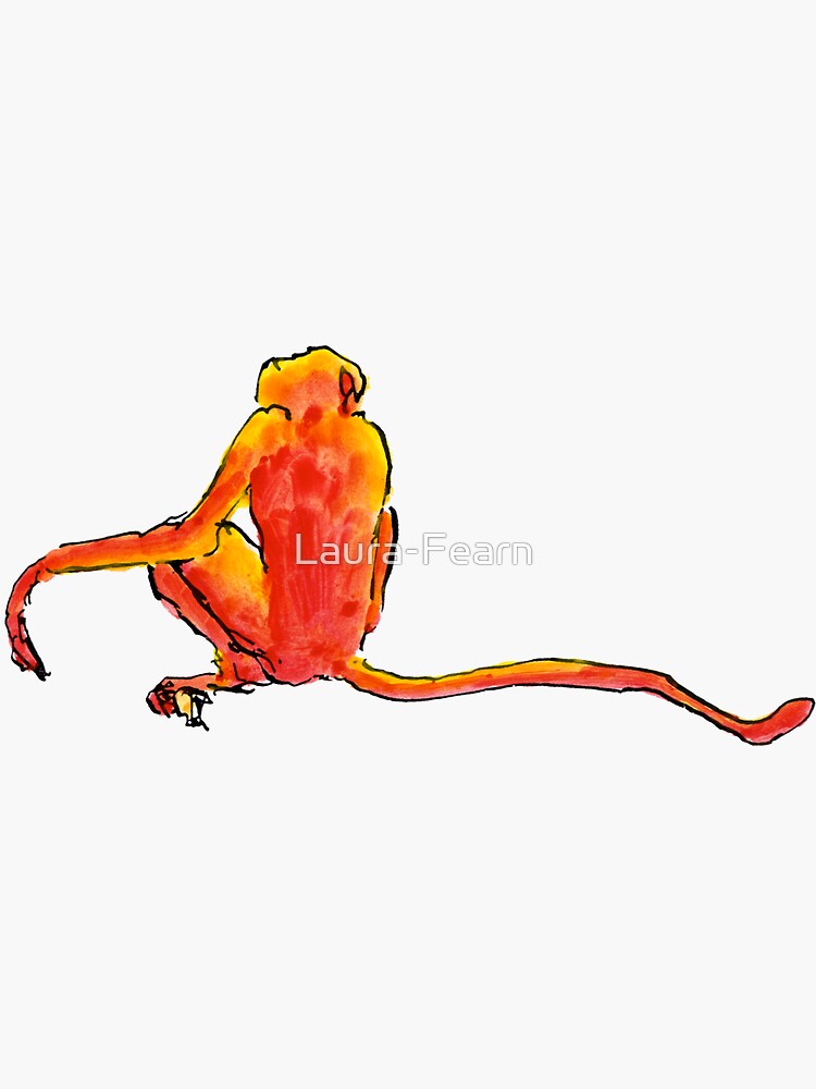Sitting Red Monkey by Laura-Fearn