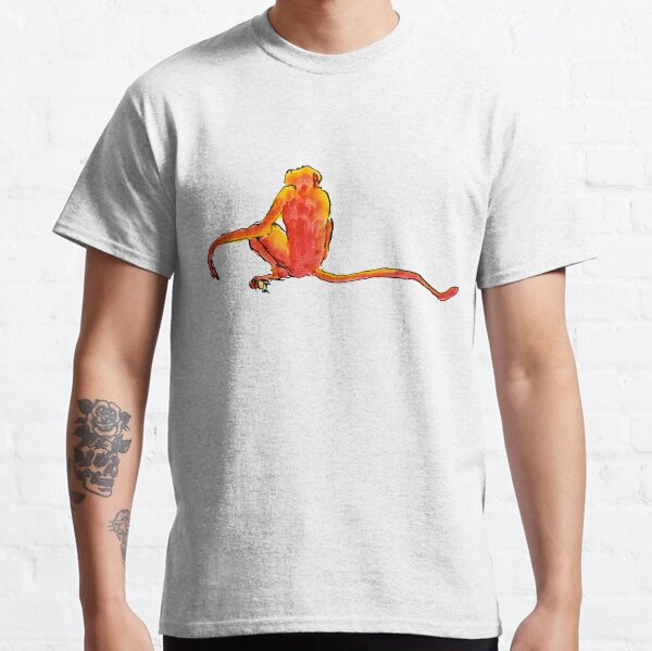 Sitting Red Monkey Classic T-Shirt