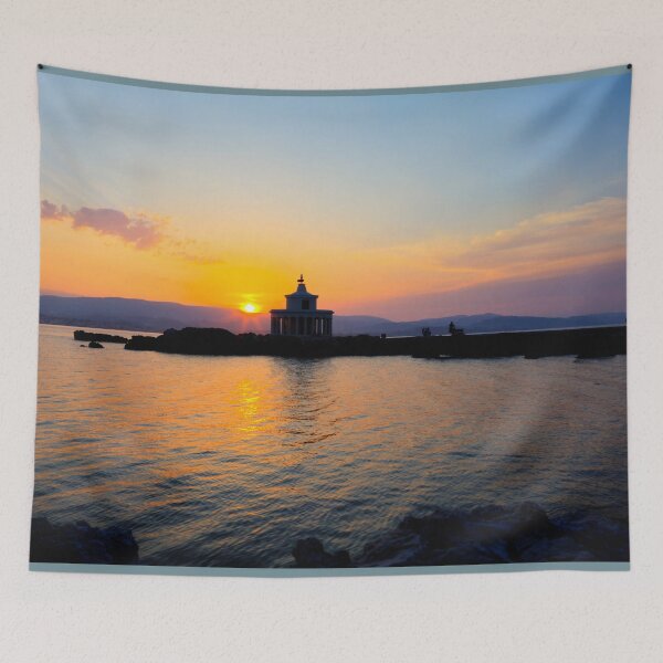 Item preview, Argostoli lighthouse Sunset, Kefalonia designed and sold by Paul Thompson Photography.