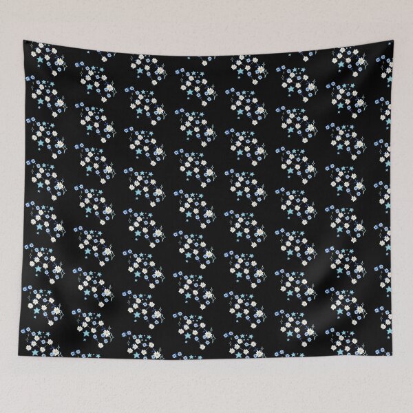 Item preview, Constellation blue flowers designed and sold by avocadissimo.