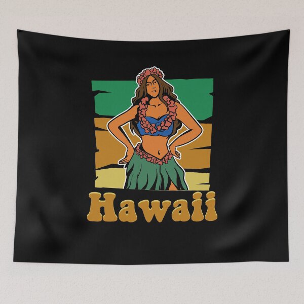 Item preview, Retro hula girl designed and sold by ElBeDesigns.
