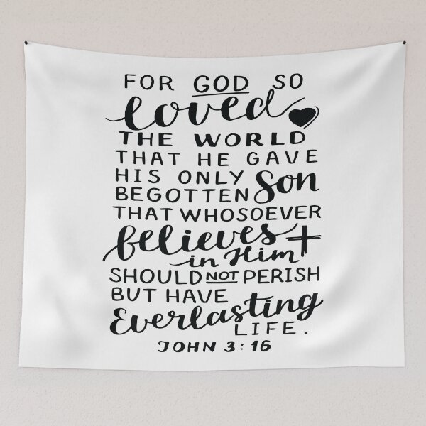 Item preview, John 3:16 Quote The Bible Gospel of John of the New Testament designed and sold by ProjectX23.