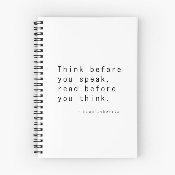 Item preview, Fran Lebowitz — Think before you speak. Read before you think. designed and sold by doyle-design.