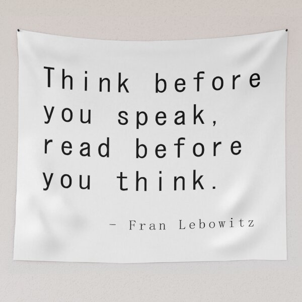 Item preview, Fran Lebowitz — Think before you speak. Read before you think. designed and sold by doyle-design.