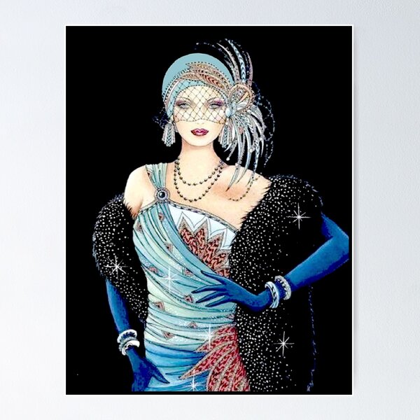 Item preview, FLAPPER : Vintage 1934 Beautiful Fashion Magazine Advertising Print designed and sold by posterbobs.
