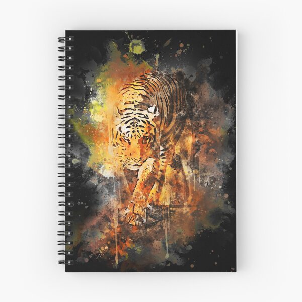 Item preview, Black Flaming Tiger designed and sold by Lemoire.