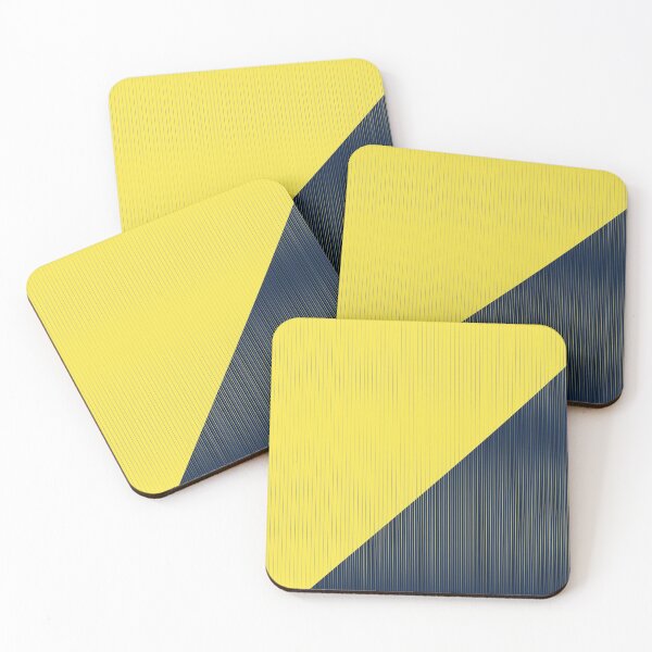 Item preview, Get in line / Yellow and Navy lines designed and sold by Ictodesign Merchandise.