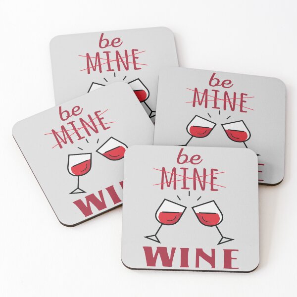 Item preview, Be Mine Wine Funny Pun Valentine  designed and sold by Kriti Rastogi.
