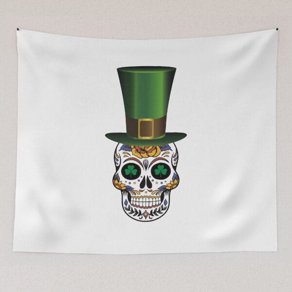 Aperçu de l'œuvre Sugar Skull Saint Patricks Day of Dead créée et vendue par TrueFit Essentials.