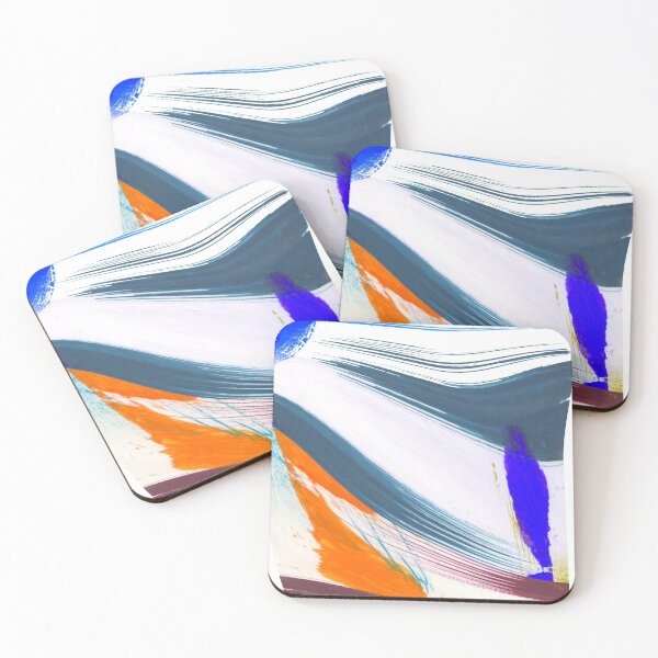 Item preview, Abstract Blue Paint Brush Strokes Art designed and sold by junepillows.