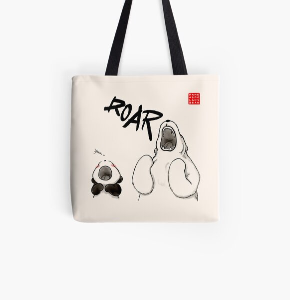 Yawn vs. Roar All Over Print Tote Bag